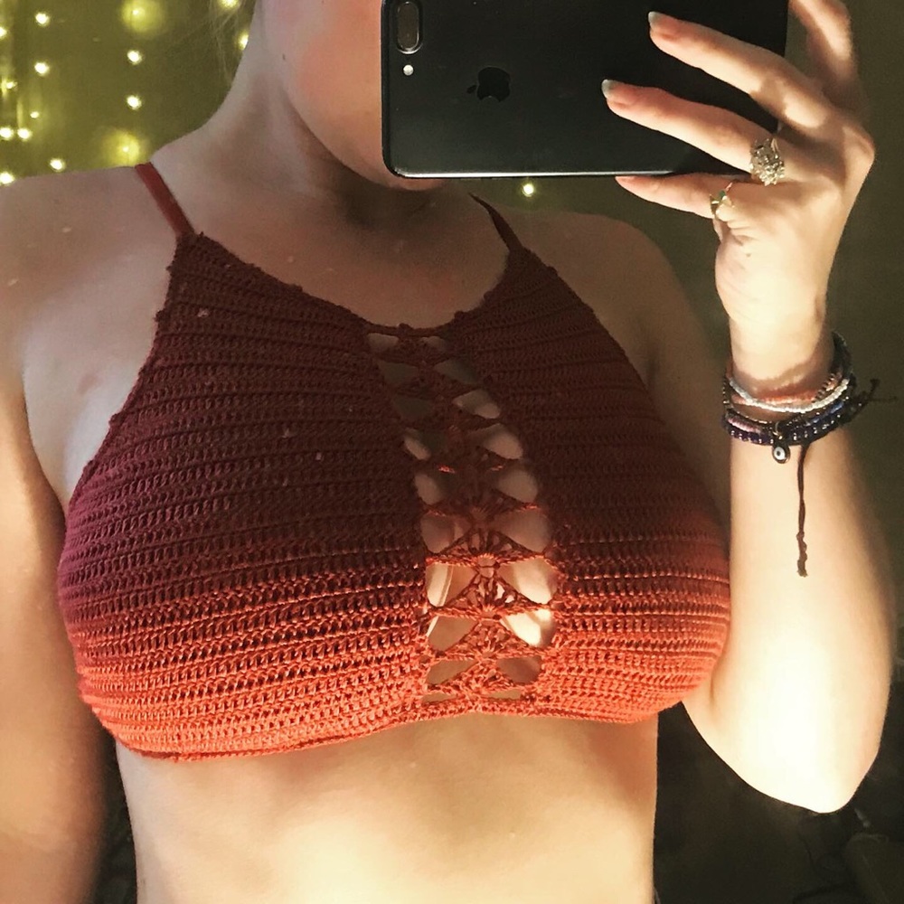 crochet bikini top